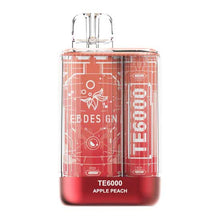 Apple Peach Flavored EB Design TE6000 Disposable Vape Device 6000 Puffs 10PC | EvapeKings.com eVapeKings.com