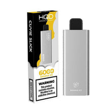 Banana Ice Flavored HQD Cuvie Slick Disposable Vape Device 6000 Puffs - 10 Pack | eVapeKings.com