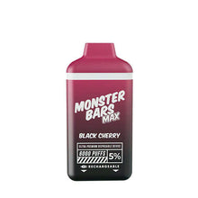 Disposable Vape Device Black Cherry Monster Bars MAX 6000 Puffs