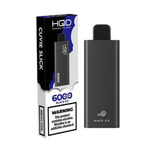 Black Ice Flavored HQD Cuvie Slick Disposable Vape Device 6000 Puffs - 1 Piece | eVapeKings.com