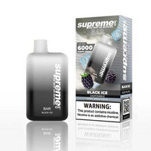Black Ice Flavored Supreme BAR Disposable Vape Device 6000 Puffs 10PC | EvapeKings.com 