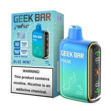 Blue Mint Flavored Geek bar Pulse Disposable Vape Device - 15000 Puffs | evapekings.com - 5PK