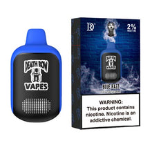 Blue Razz Flavored Death Row Vapes 2% Disposable Vape Device - 5000 Puffs | evapekings.com -  6PK