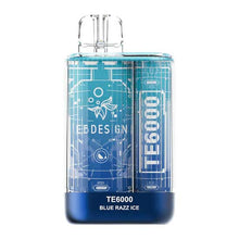 Blue Razz Ice Flavored EB Design TE6000 Disposable Vape Device 6000 Puffs 10PC | EvapeKings.com eVapeKings.com