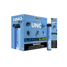 Disposable Vape Device Blue Razz Slushie Uno Mas 1200 Puffs