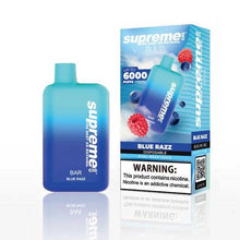 Blue Razz Flavored Supreme BAR Disposable Vape Device 6000 Puffs 5PC | eVapeKings.com