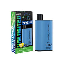 Blueberry Lemonade flavored Fume UNLIMITED Disposable Vape Device 7000 Puffs