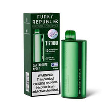 Cantaloupe Apple Flavored Funky Republic Ti7000 by EB Design Disposable Vape Device 7000 Puffs 10PC | EvapeKings.com