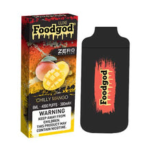 Chilly Mango Flavored Foodgod Luxe ZERO 0% Disposable Vape Device 2400 Puffs 10PC | EvapeKings.com