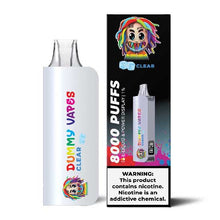 Clear Flavored Dummy Vapes 1% Disposable Vape Device - 8000 Puffs 10PC | EvapeKings.com - 