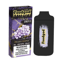 Frozen Grapes Flavored Foodgod Luxe ZERO 0% Disposable Vape Device 2400 Puffs 10PC | EvapeKings.com