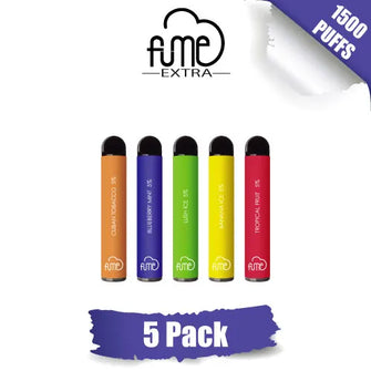 Fume EXTRA Disposable Vape Device 5 pack 1500 Puffs