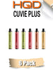 HQD CUVIE PLUS Disposable Vape 1200 Puffs 6 pack