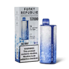 Ice Mint Flavored Funky Republic Ti7000 Frozen Edition Disposable Vape Device - 7000 Puffs | evapekings.com - 1PC