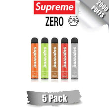 SUPREME ZERO 0 Diposable Vape 2000 Puffs 5 pack
