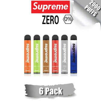 SUPREME ZERO 0 Diposable Vape 2000 Puffs 6 pack