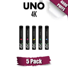 UNO 4K Diposable Vape 4000 Puffs 5 pack