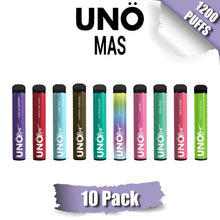 UNO MAS Diposable Vape 1200 Puffs 10 pack