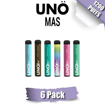 UNO MAS Diposable Vape 1200 Puffs 6 pack