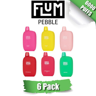 Flum Pebble 6000 Disposable Vape Device | 6000 Puffs  –  6PK