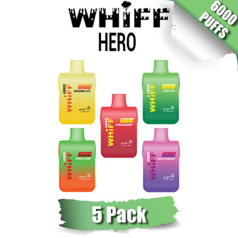 Whiff Hero Disposable Vape Device by Scott Storch [6000 Puffs] - 5PK