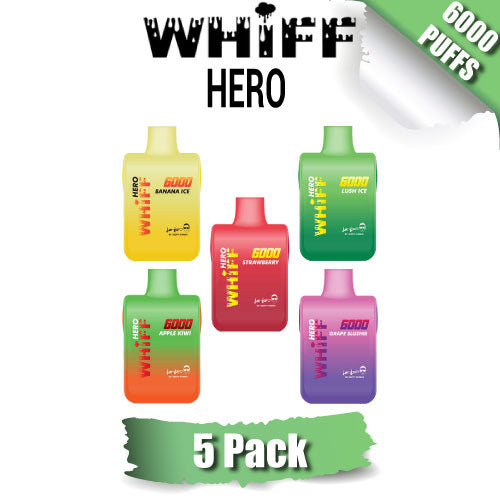 vapes kaufen alter Whiff Hero Disposable Vape Device by Scott Storch [6000 Puffs] - 5PK