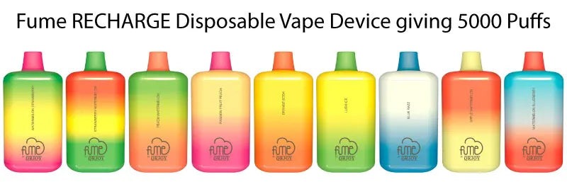 Fume RECHARGE Disposable Vape Device giving 5000 Puffs